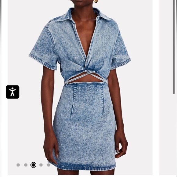 NWT LE JEAN
Koko Cut-Out Denim Shirt Dress S - Picture 3 of 8